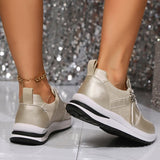 Marjorie | Metallic Chunky Trainers