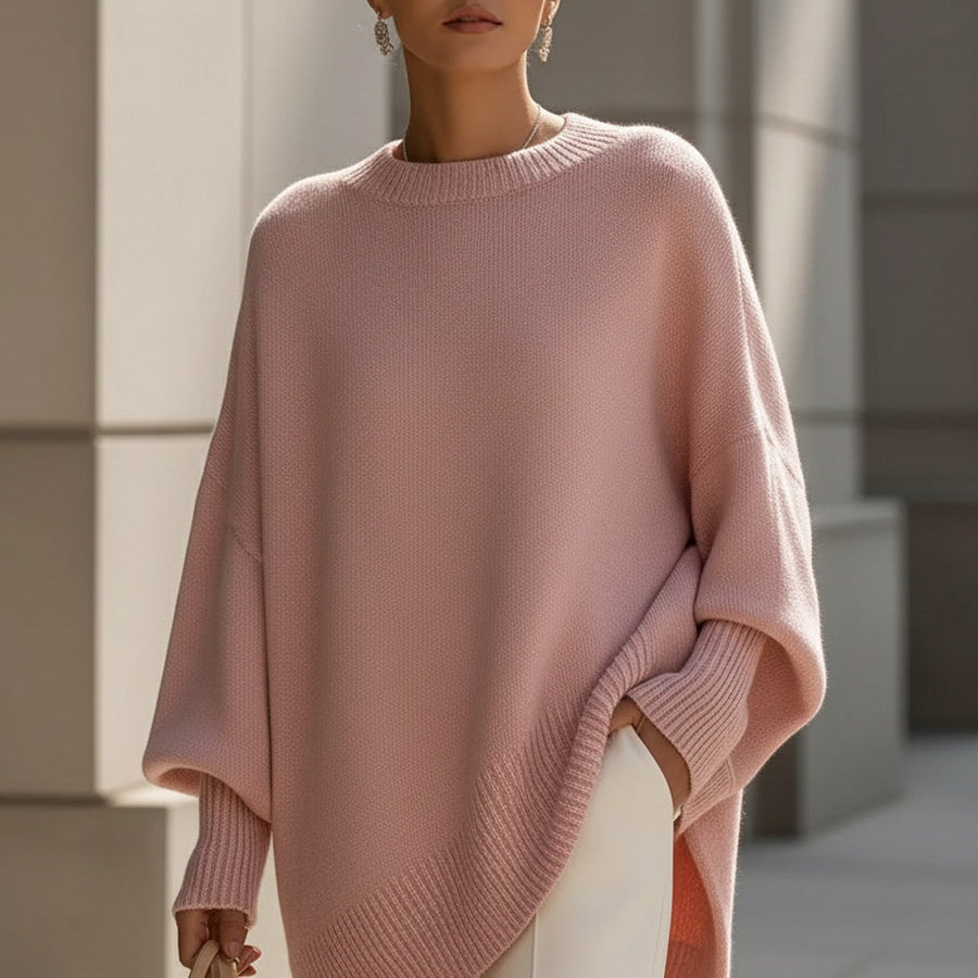 Beatrice | Draped Asymmetric Hem Jumper