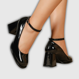 Celeste | Patent Strap Heels