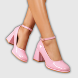 Celeste | Patent Strap Heels