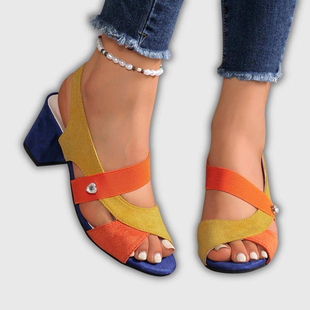 Elara | Cross Strap Comfort Heels