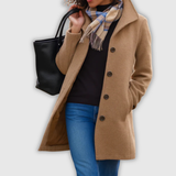 Evelyn | Classic Winter Coat with Button Placket