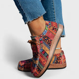 Flora | Orthopaedic Patchwork Print Sneakers
