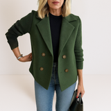 Marta - Elegant Coat with Knitted Sleeves