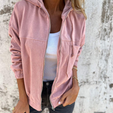 Eileen | Cord Hooded Zip Jacket