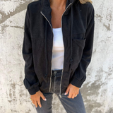 Eileen | Cord Hooded Zip Jacket
