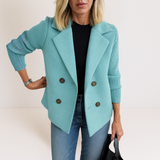 Marta - Elegant Coat with Knitted Sleeves