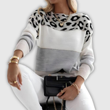 Dorothy | Leopard-Print Colour-Block Jumper