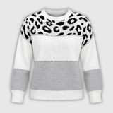Dorothy | Leopard-Print Colour-Block Jumper