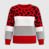 Dorothy | Leopard-Print Colour-Block Jumper