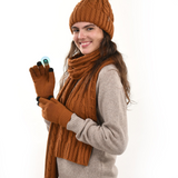 Chic Winter Hat, Scarf, and Gloves Ensemble