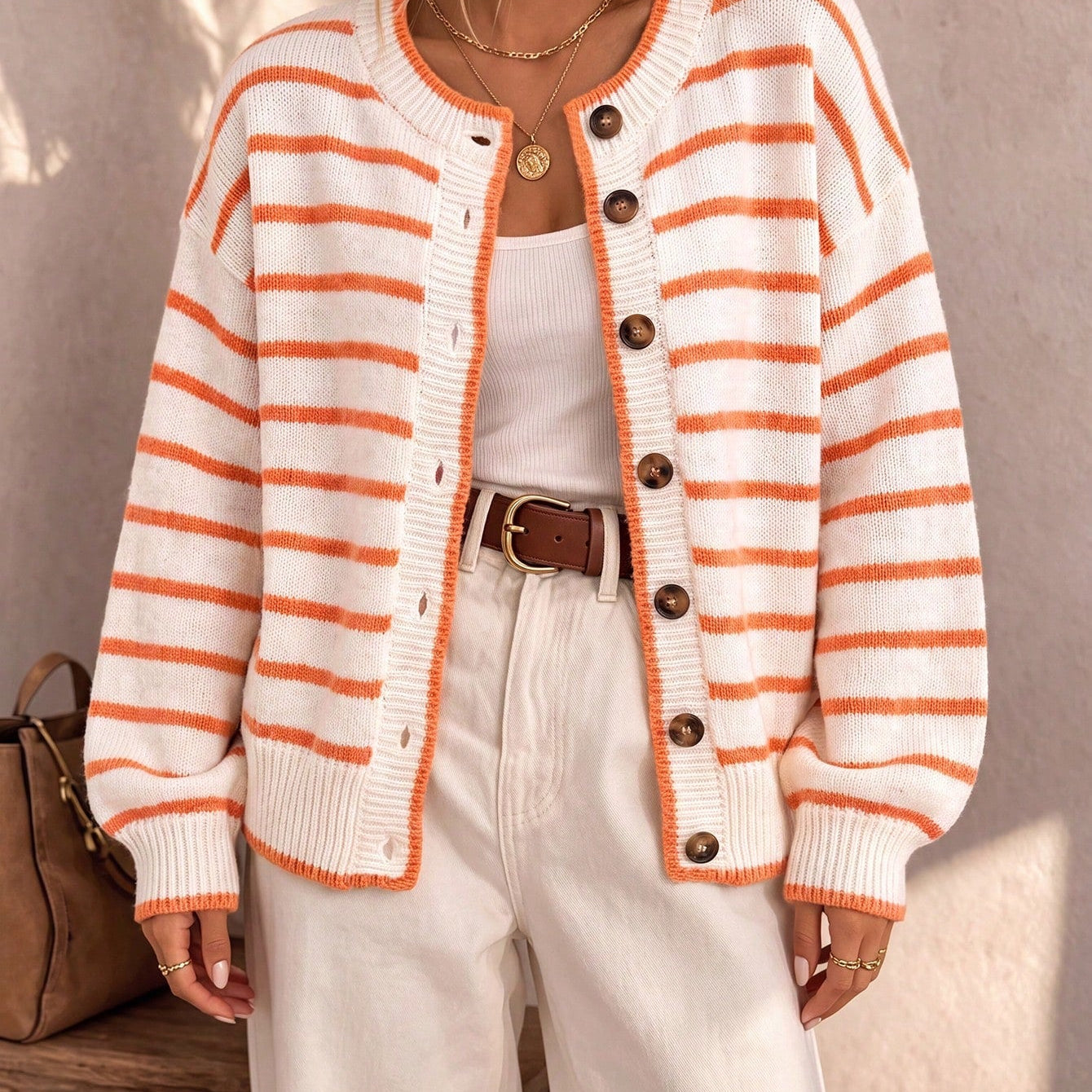 Mabel | Striped Knit Cardigan