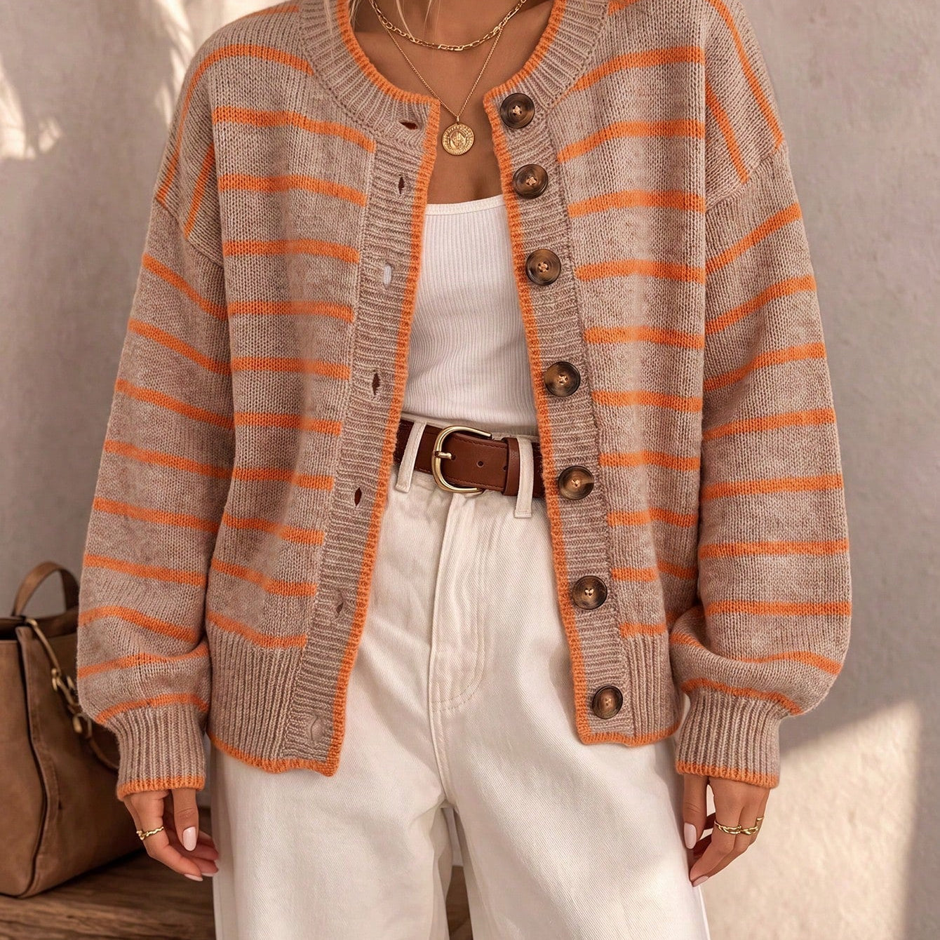 Mabel | Striped Knit Cardigan