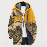 Marianne | Wave-Pattern Hooded Coat