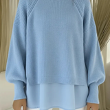 Rosemary | Layered-Look Ribbed Knit Jumper