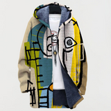 Winifred | Abstract-Print Hooded Coat
