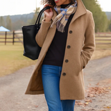 Evelyn | Classic Winter Coat with Button Placket