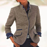 Adelaide | Wool-Blend Stand-Collar Jacket