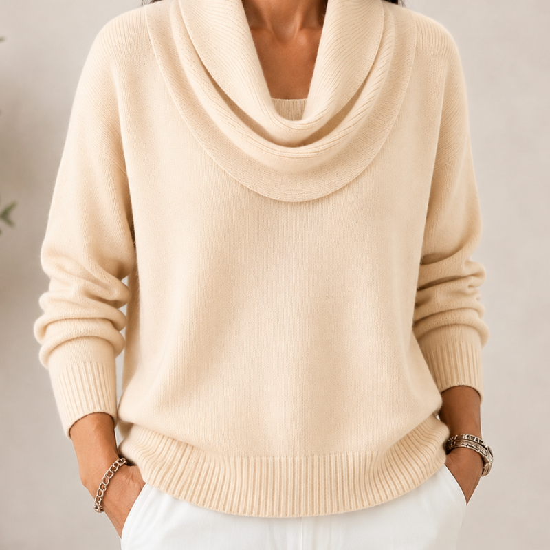 Caralina™ | Elegant Cowl Neck Knit Jumper
