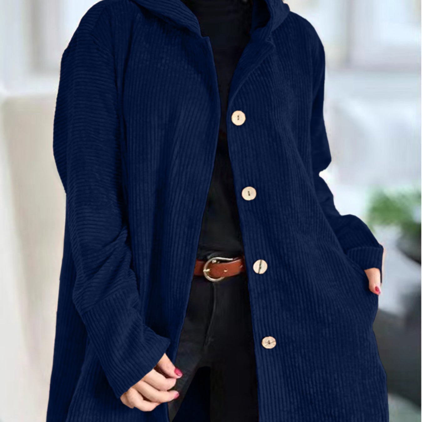 Cordia | Comfortable Cord Jacket with Hood