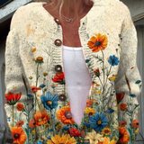 Violet | Wildflower Print Knit Cardigan