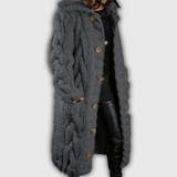 Winifred | Cable-Knit Hooded Cardigan
