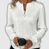 Nora | Zip-Up Knit Pullover