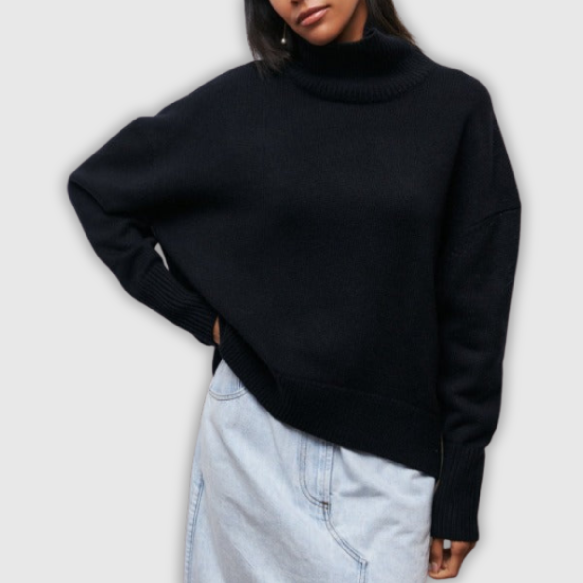 Winifred | Roll Neck Cable Knit Jumper