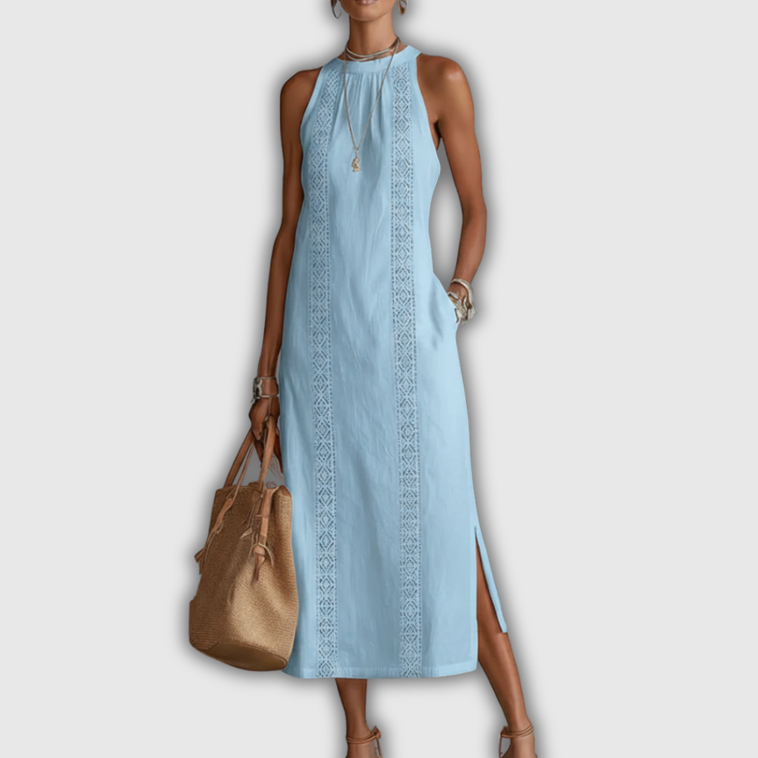 mandarin midi dress Jimena