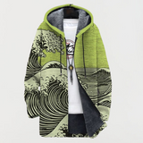 Marianne | Wave-Pattern Hooded Coat