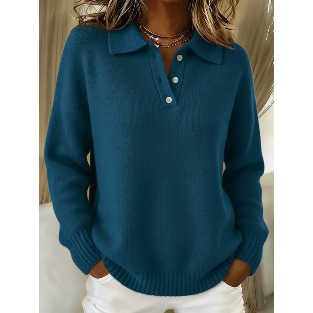 Flora | Relaxed Polo-Collar Jumper