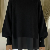 Rosemary | Layered-Look Ribbed Knit Jumper