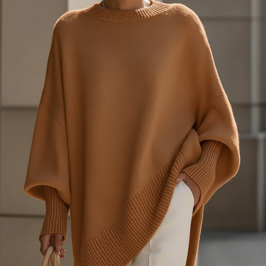 Beatrice | Draped Asymmetric Hem Jumper