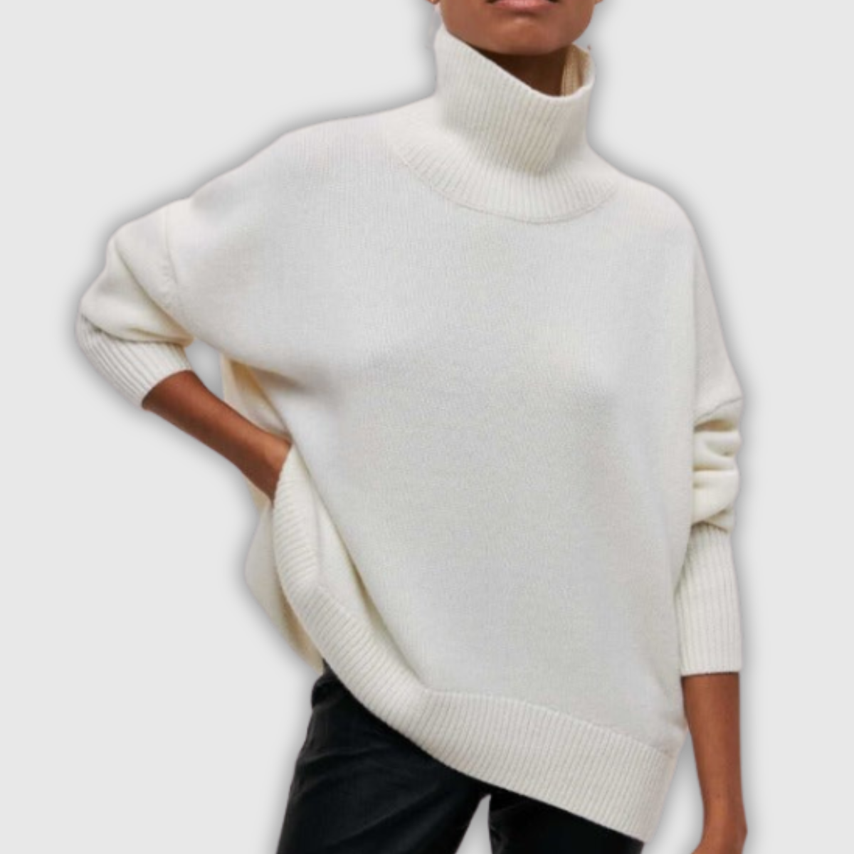 Winifred | Roll Neck Cable Knit Jumper