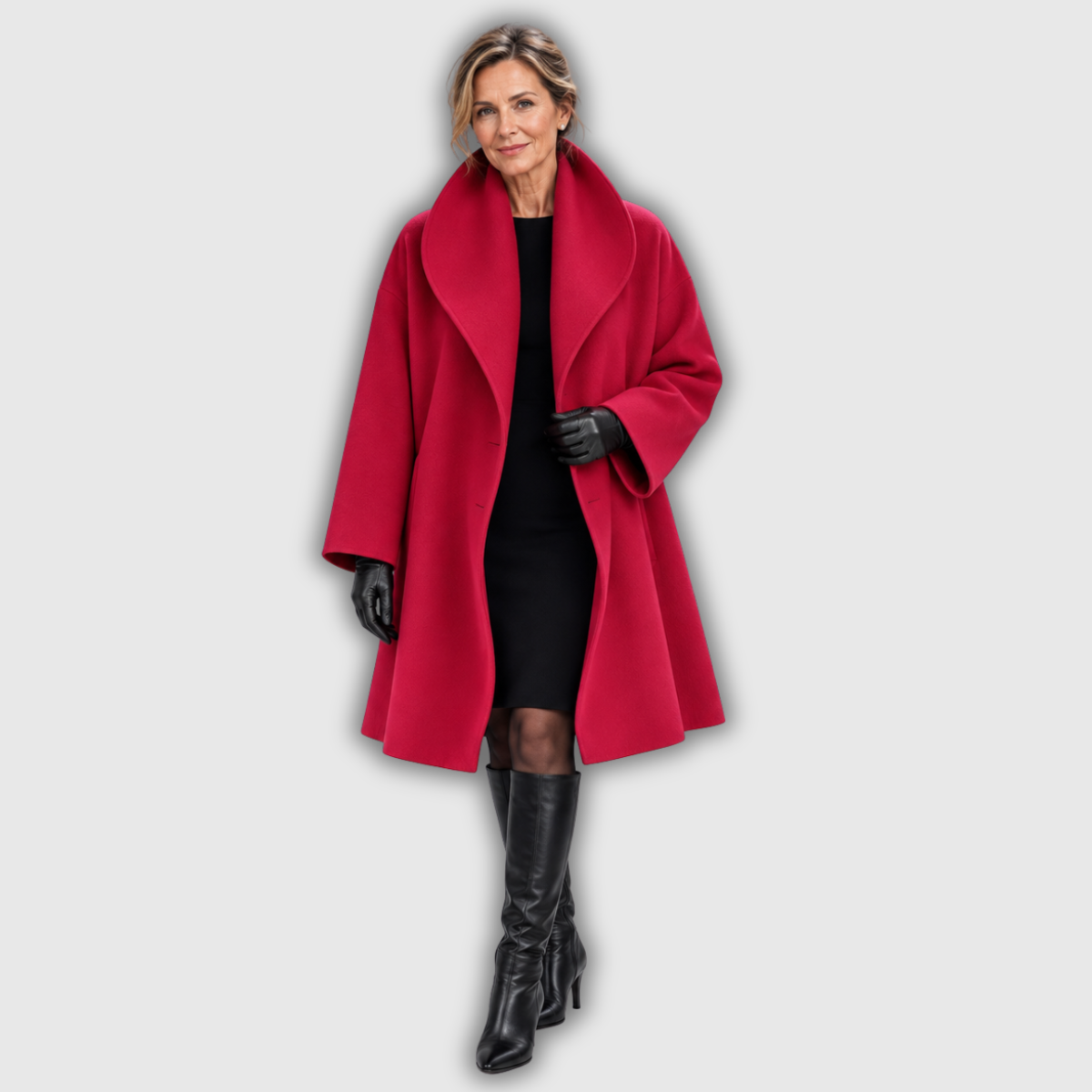 Eleanor | Draped Shawl-Collar Wool Coat