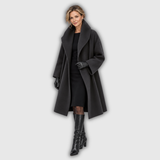 Eleanor | Draped Shawl-Collar Wool Coat
