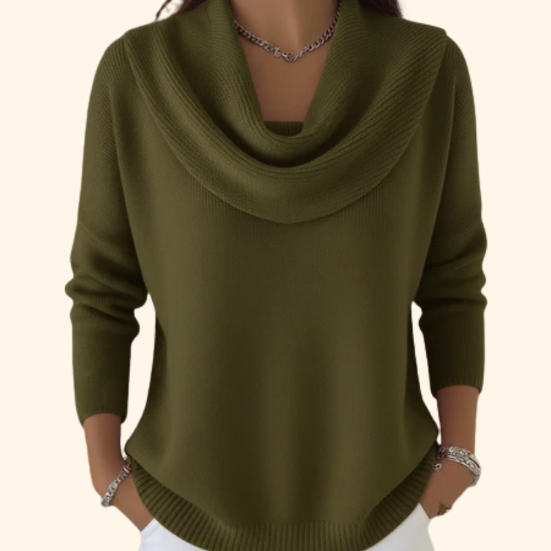 Beatrice | Draped Cowl Collar Jumper