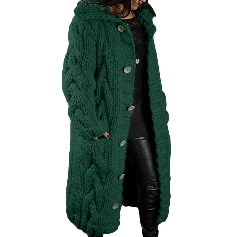 Winifred | Cable-Knit Hooded Cardigan