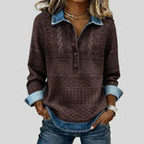 Azalea - Vintage Cable Knit Collared Jumper