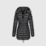 Hazel | Quilted Hooded Longline Coat