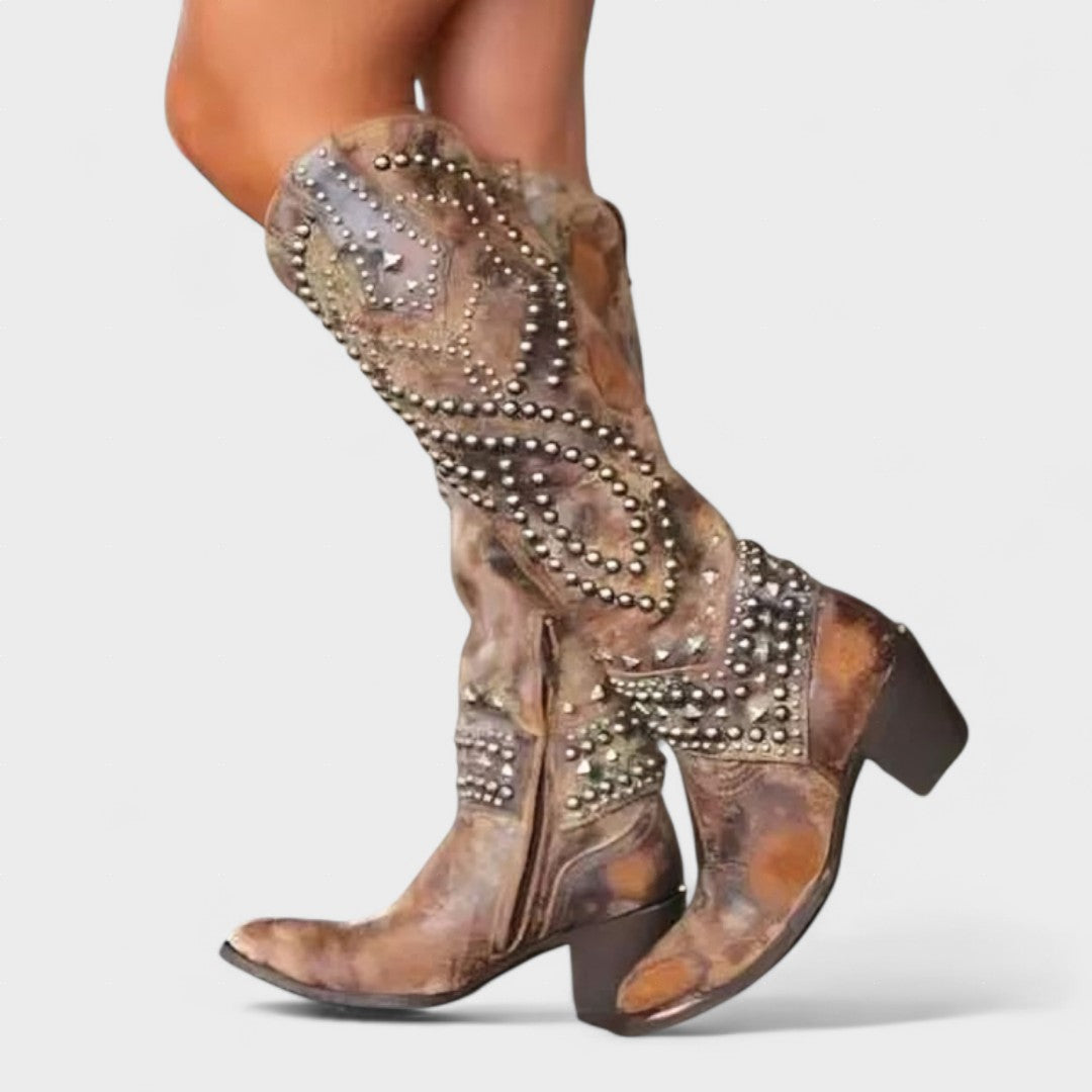 Mia | Western Knee-High Boots