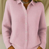 Camille™ | Textured Knit Button-Up Cardigan