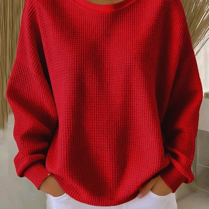 Ivy | Waffle-Knit Oversized Jumper