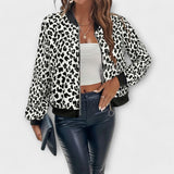 Raquel - Elegant Leopard Print Jacket