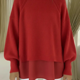Rosemary | Layered-Look Ribbed Knit Jumper
