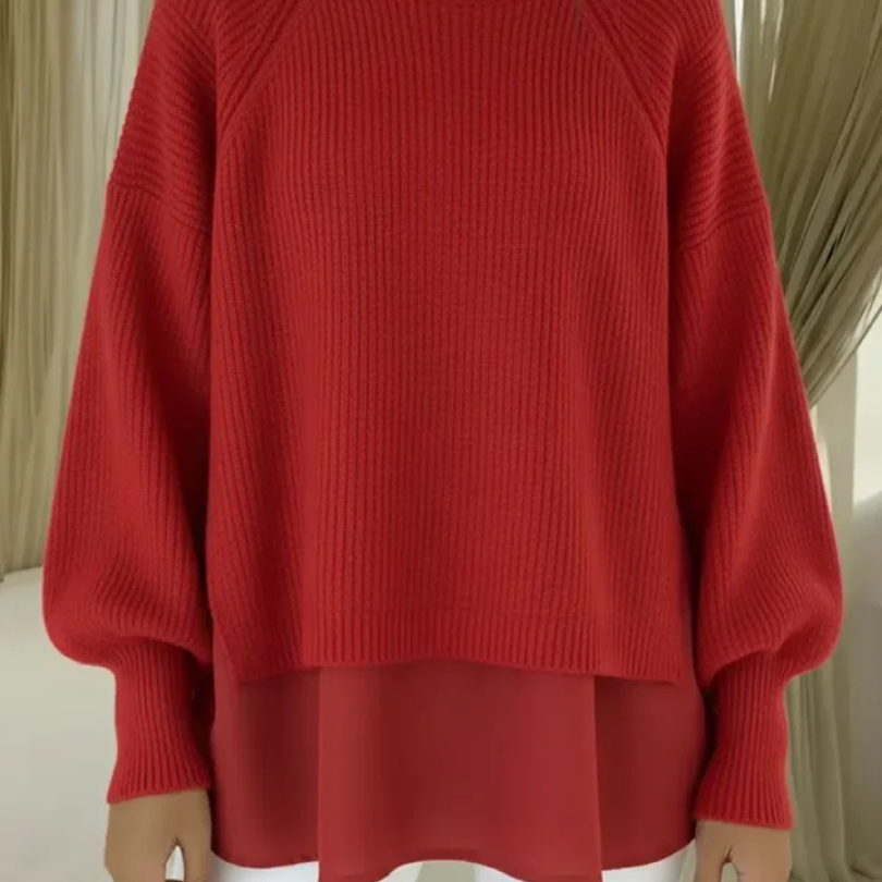 Rosemary | Layered-Look Ribbed Knit Jumper
