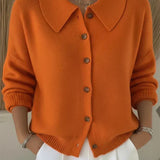 Cecilia | Button Collar Knit Cardigan