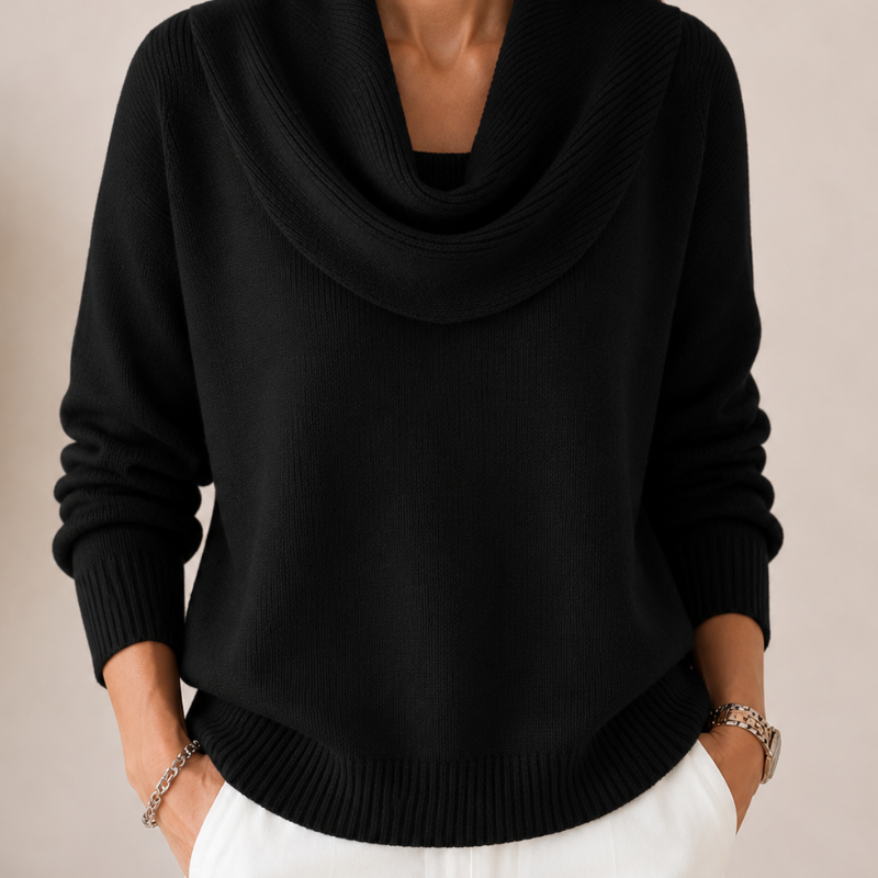 Caralina™ | Elegant Cowl Neck Knit Jumper