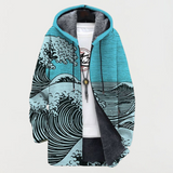Marianne | Wave-Pattern Hooded Coat