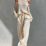 Margot | Cold-Shoulder Knit & Trouser Set